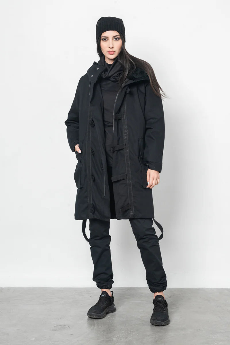 Reins Parka in Drill – Black